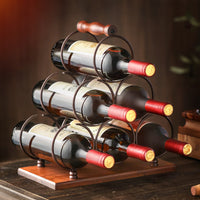 Creative Solid Wood Wine Rack Ornament, Inverted Wine Glass Holder, European Style Home Living Room Wine Cabinet Display Stand