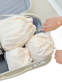 Travel Drawstring Storage Bags for Underwear, Clothes, and Hair Dryers