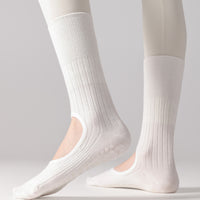 Ballet Style Non-Slip Yoga Pilates Socks with Open Instep for Dance & Training