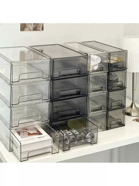 Drawer Type Transparent Plastic Storage Box for Cosmetics and Skincare