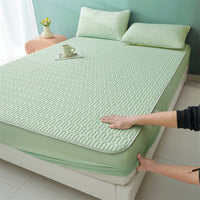 Summer Ice Silk Latex Cooling Mat Fitted Sheet Style for Dormitory and Home Use, Washable Air Conditioning Mat