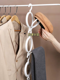 Foldable Wall-Mounted Hat Organizer Rack for Scarves and Accessories