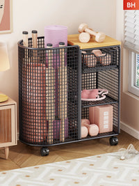 Garden Tool Storage Rack with Wheels for Shovels, Rakes, and Gardening Supplies