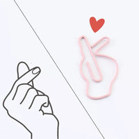 Heart-shaped Paper Clips, Pink, 15-count Box, Cute Design for Students and Office