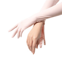 Ice Silk UV Protection Arm Sleeves for Women, Long Breathable Sun Protection Gloves for Summer Driving