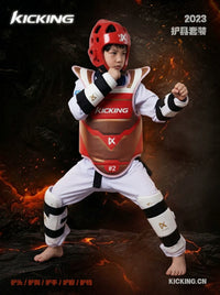 KICKING Taekwondo Protective Gear Set for Kids - 8 or 10 Piece Competition Armor