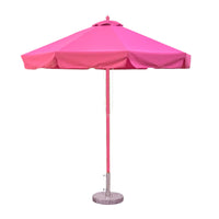 Large Pink Outdoor Patio Umbrella with UV Protection, 3x3 Meter Square Sunshade for Garden, Balcony, and Commercial Use