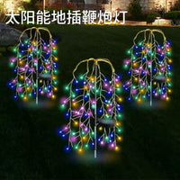 Solar Powered Firecracker String Lights for Outdoor Garden & Patio Decoration