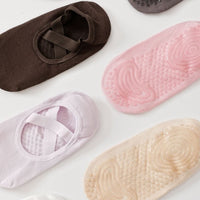 Women's Non-Slip Yoga Pilates Socks with Criss-Cross Straps