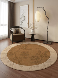 Song's Aesthetic Round Area Rug for Living Room Bedroom Study Chair Mat Soundproof Floor Mat
