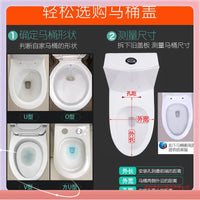 Universal Soft-Close Toilet Seat Cover, Thickened Heavy-Duty Anti-Break Design for U/V/Square Toilets