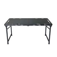 Tactical Height-Adjustable Folding Camping Table with Hydraulic Rod for Outdoor Picnic BBQ