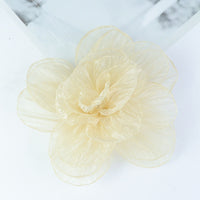 20cm Oversized Organza Fabric Flower Brooch DIY Rose Apparel Accessory