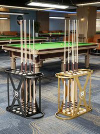 Billiard Cue Rack Floor Stand for Pool Cues - 9-Hole Storage Organizer