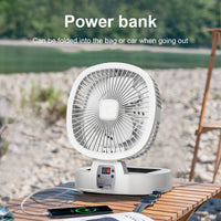Portable USB Desk Fan with Remote Control and Solar Charging Options
