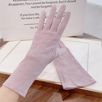 Women's UV Protection Cotton Driving Gloves with Touchscreen Fingertips