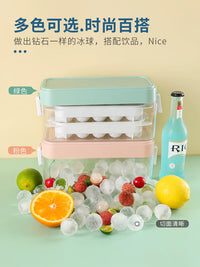 Spherical Ice Ball Maker Mold with Storage Box and Scoop for Whiskey and Cocktails