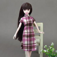 30cm BJD Doll Cheongsam Outfit for 1/6 Scale Dolls, Girls' Toy Dress-Up Clothes, Holiday Birthday Gift