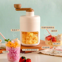 Manual Ice Shaver Machine for Home Use, Hand-Cranked Ice Crusher for Shaved Ice and Slushies