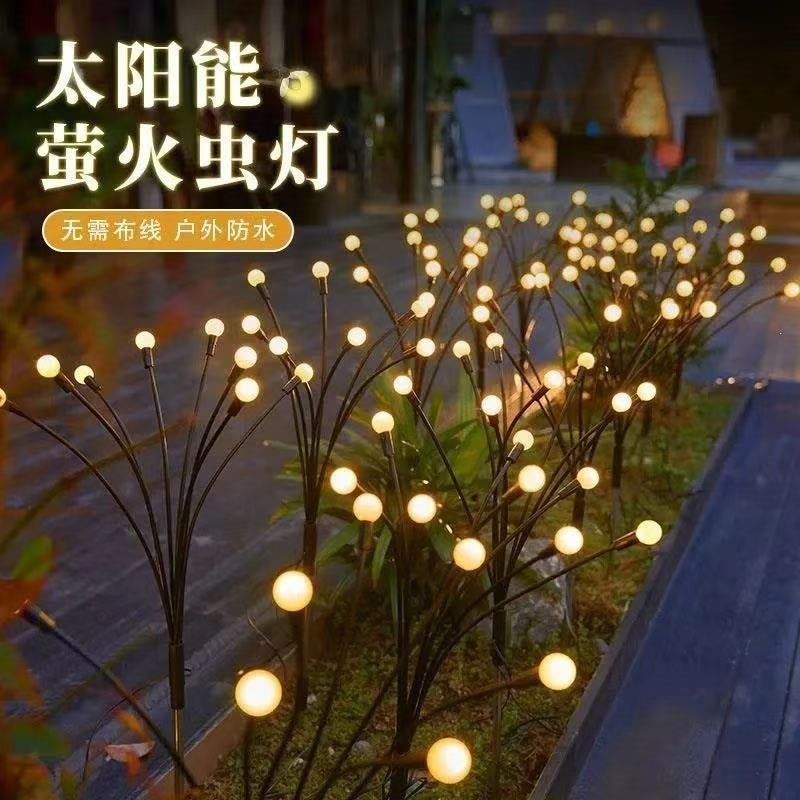Solar LED Firefly String Lights for Outdoor Garden and Pathway Decoration