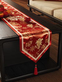 New Chinese Style Wedding Table Runner Red Engagement Living Room Decoration
