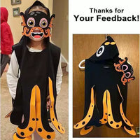 Ocean Theme Octopus Performance Costume Set for Kids, Stage Play Props, Kindergarten School Parent-Child Activity Outfit