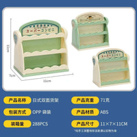Miniature Double-Sided Display Shelf for Dollhouse
