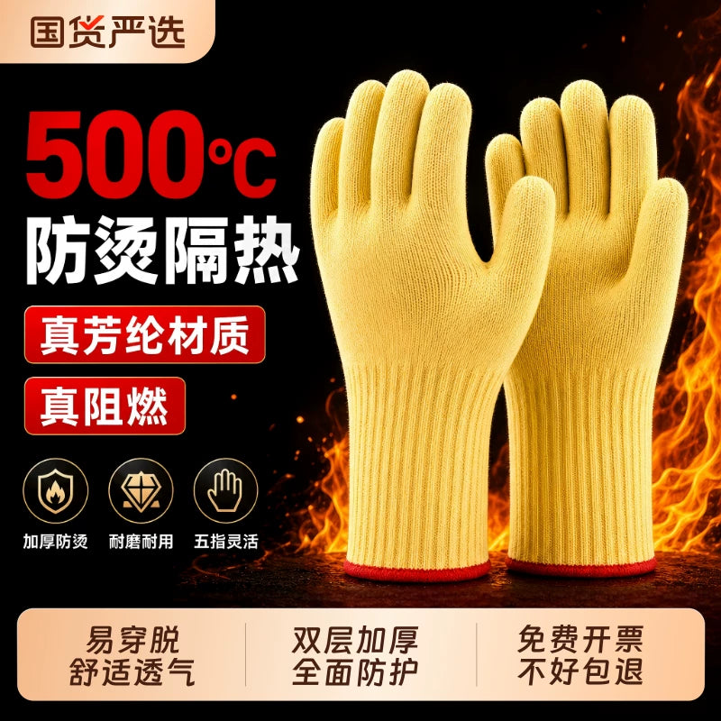 Aramid Heat Resistant Gloves for Oven, Grill, Welding, and Industrial Use