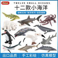 Miniature Realistic Ocean and Wild Animal Figurines Playset