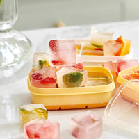 Food-Grade Silicone Ice Cube Tray with Soft Bottom for Easy Release, Refrigerator Ice Maker Mold