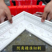 Miter Saw Box with Back Saw for Gypsum Line Corner Cutting Baseboard Woodworking Home Use