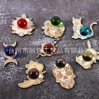 Cartoon Animal Crystal Ball Display Stand Wooden Base for Energy Stones and Ornaments