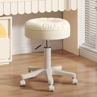 Adjustable Swivel Vanity Stool with Wheels, Modern Makeup Chair for Home, Salon, or Studio