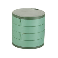 Rotating Multi-Layer Jewelry Organizer Box for Earrings, Rings, Necklaces, and Bracelets - Dustproof Storage