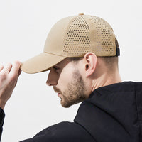 Men's Quick-Dry Breathable Mesh Baseball Cap Lightweight Sun Protection Outdoor Hat