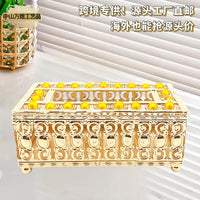 Ins Style Crystal Tissue Box Holder for Desktop Storage