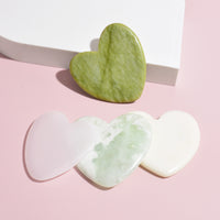 Heart-Shaped Jade Gua Sha Board for Facial Massage