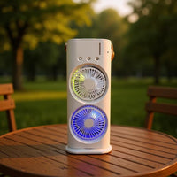 Portable Handheld Misting Fan with Remote Control, Rechargeable Mini Desk Fan for Home and Office