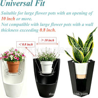 Stainless Steel Plant Pot Tray with Chain and Hook for Elevated Planters
