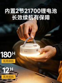 LEM Rechargeable Camping Lantern with Long-lasting Battery, Hanging Emergency Light for Home and Outdoor Tent Lighting