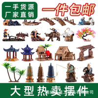 Aquarium Rockery Mountain Ornament for Indoor Outdoor Micro Landscape Decor