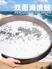 Double-Sided Ocean Wave Drum for Sound Therapy and Relaxation, Simulates Sea Sounds, Yoga and SPA Instrument