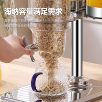 Rotating Cereal Dispenser with Juice and Milk Dispenser for Hotel Buffet, Candy, and Sauce - 3L Single Head