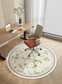 Round PVC Chair Mat for Office Desk Dressing Table Rolling Chairs, Anti-Slip Floor Protector