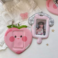 Cute Kpop Idol Photocard Holder Keychain for Backpacks and School IDs