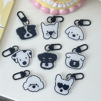 Hand-Painted Dog Emoji Acrylic Keychain for Bags, Couples, and Friends