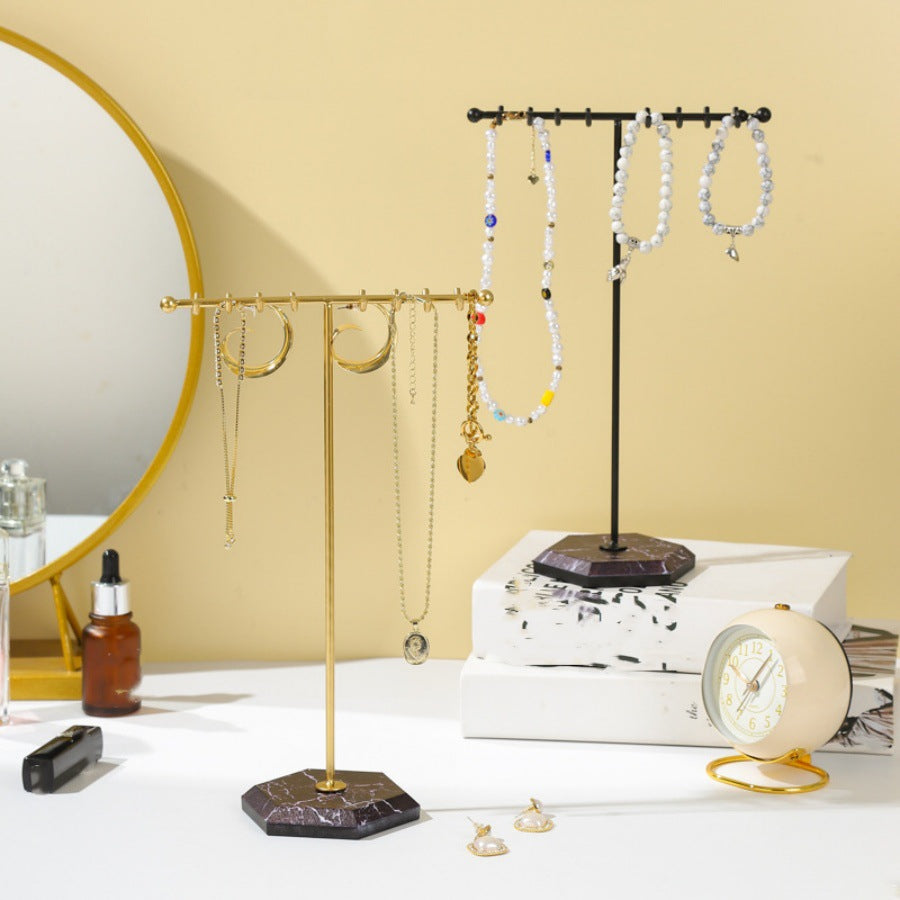European Style T-Bar Jewelry Display Stand for Necklaces Bracelets Earrings