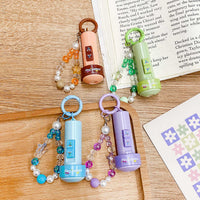 Mini Flashlight Keychain Pendant Cartoon Decompression Toy Backpack Ornament Small Gift