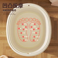 Foldable Foot Spa Tub with Massage Points, Portable Insulated Foot Bath for Home and Dorm