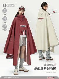 Unisex Electric Scooter Rain Poncho with Hood, Full Body Waterproof Raincoat for Motorcycles and E-bikes